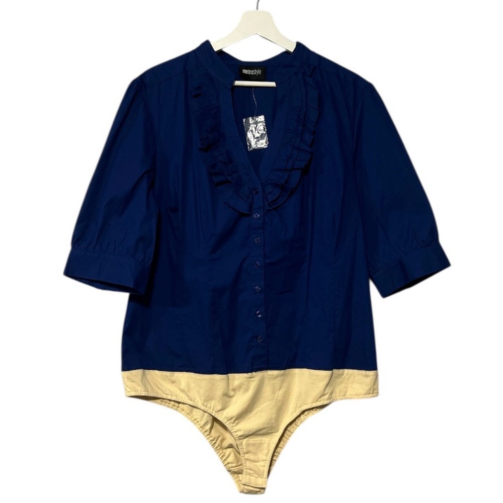 🆕 METROSTYLE Ruffled Bodysuit